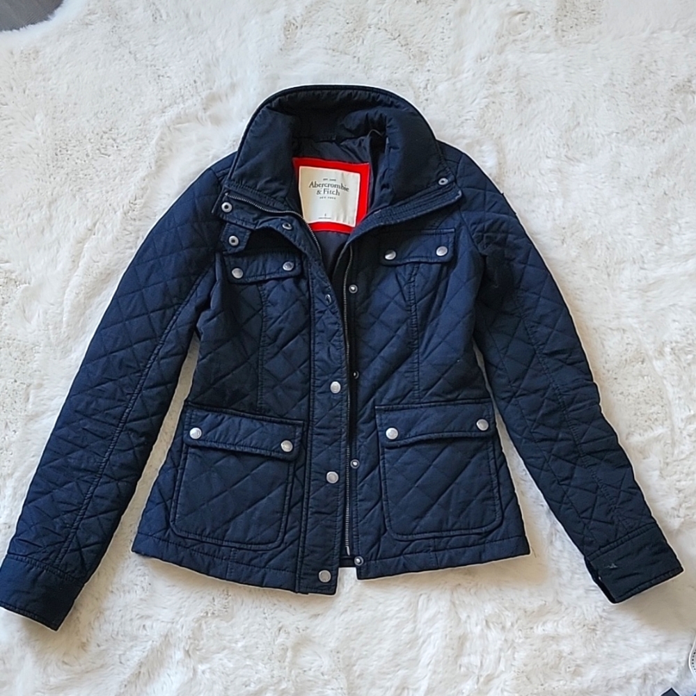 Abercrombie and Fitch Navy Quilted Jacket